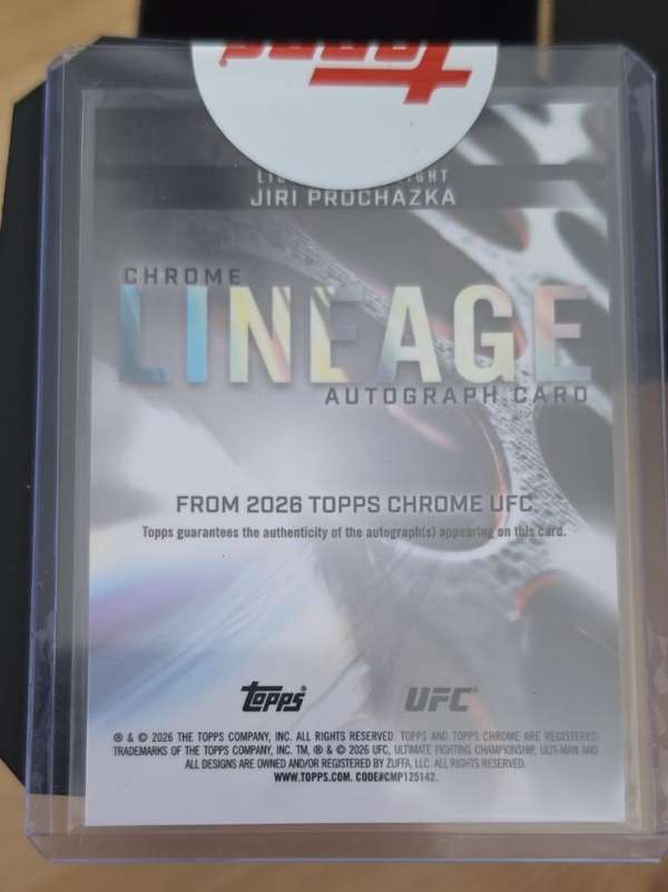 2026 Topps Chrome UFC - Chrome Lineage Autographs #CCA-JP Jiri Prochazka