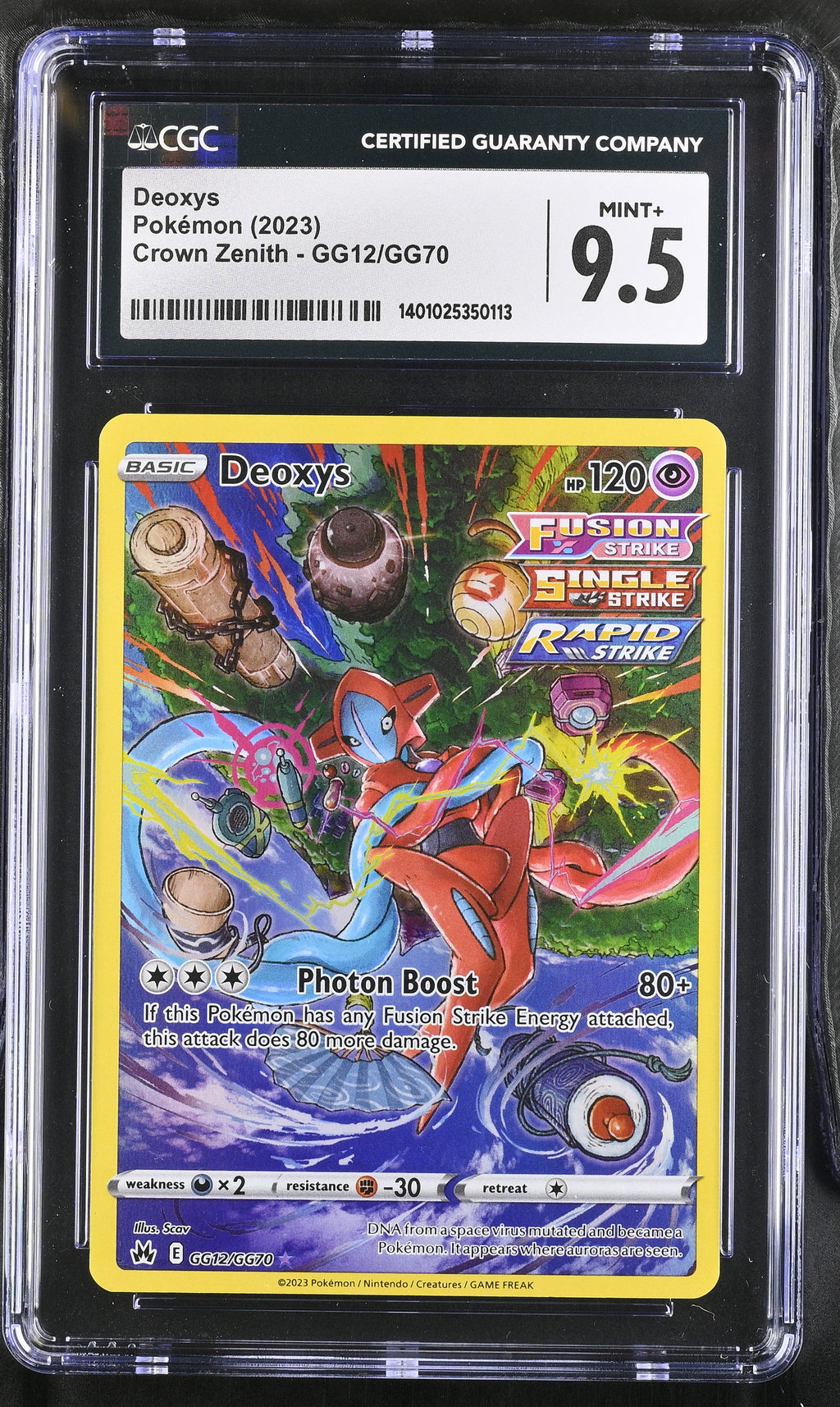 2023 Crown Zenith #GG12/GG70 Deoxys CGC 9.5